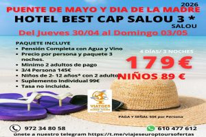 PUENTE DE MAYO Y DÍA DE LA MADRE SALOU