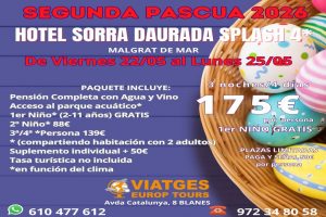 SEGUNDA PASCUA HOTEL SORRA DAURADA SPLASH 4*